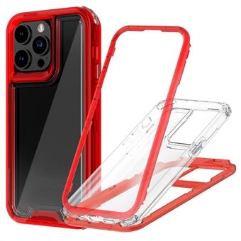 Voor iPhone 15 Pro Max Hoesje Afneembare 2-in-1 TPU+PC Transparante Valbestendige Telefoonhoes