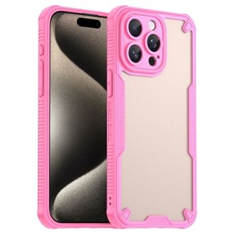 Armor-serie voor iPhone 15 Pro Max Hoes PC+TPU Half-transparant Matte Afwerking Beschermende Telefoonhoes