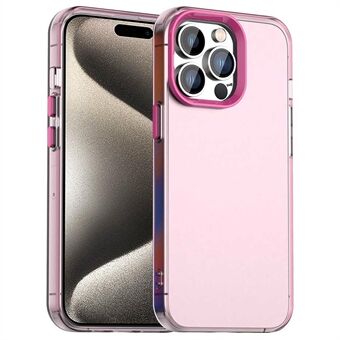 Voor iPhone 15 Pro Max Hoesje PC+TPU+PET Matte Anti-Val Telefoon Achterkant Cover