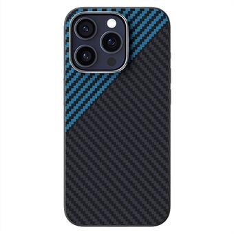 ABEEL Voor iPhone 15 Pro Max Hoes Geschikt voor MagSafe Carbon Fiber Textuur Achterkant Cover