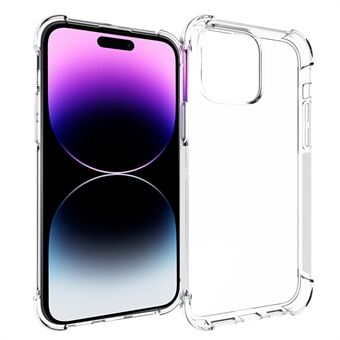 Telefoonhoesje voor iPhone 15 Pro Max Anti-val Doorzichtige telefoonhoes met luchtkussentjes op de hoeken Flexibele TPU-cover