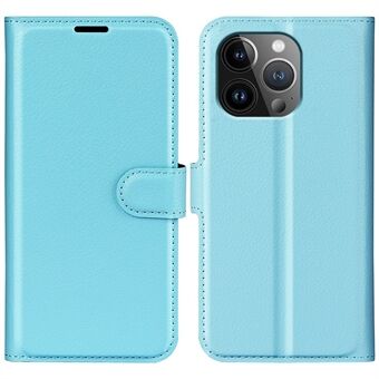 Voor iPhone 15 Pro Max Beschermende Litchi Textuur Telefoonhoesje Portemonnee Flip PU Leren Telefoonhoesje