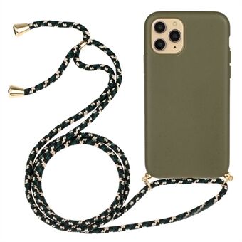 Voor iPhone 15 Pro Max Mobiele Telefoonhoesje Biologisch afbreekbaar Tarwestro + TPU-beschermingshoesje met Lanyard