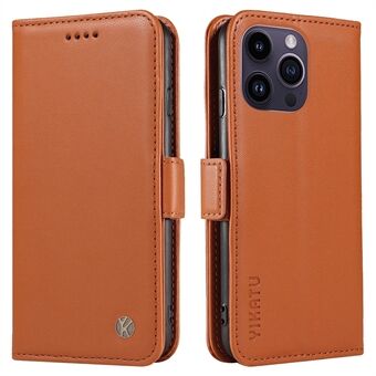 YIKATU YK-003 voor iPhone 15 Pro Max PU lederen portemonneehoes met magnetische sluiting en telefoonstandaard