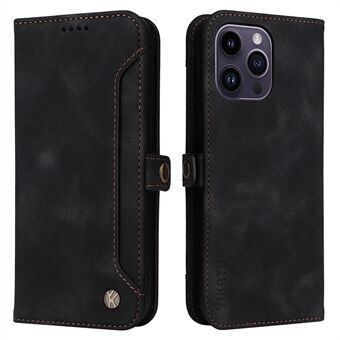 YIKATU YK-002 voor iPhone 15 Pro Max PU-leren portemonneehoesje met standaard en anti-val bescherming en buitenste kaartsleuf.