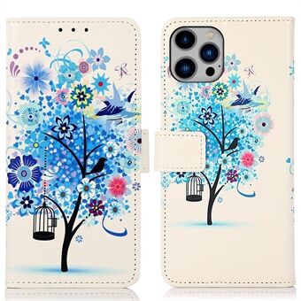 Voor iPhone 15 Pro Max Patroon Print Leren Telefoonhoesje Mobiele Telefoonstandaard Portemonnee Cover.