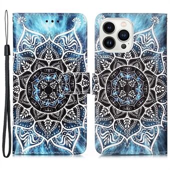 YB Patroon Bedrukken Lederen Serie-4 voor iPhone 15 Pro Max Portemonneehoesje Lederen Telefoonhoesje met Standaard