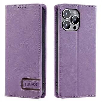 TTUDRCH Style 007 Voor iPhone 15 Pro Max RFID Blokkerende Stand Telefoon Hoesje Portemonnee PU Leren Cover