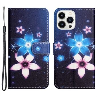 Voor iPhone 15 Pro Max Wallet Case PU Lederen 3D Patroon Printen Stand Hoesje voor Telefoon.