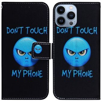 Voor iPhone 15 Pro Max Leren Telefoonhoes Portemonnee Stand Patroon Print Cover