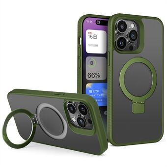 G Style TPU+PC Hoesje voor de iPhone 15 Pro Max, met een matte skin-touch afwerking, een ingebouwde kickstand en compatibel met MagSafe.