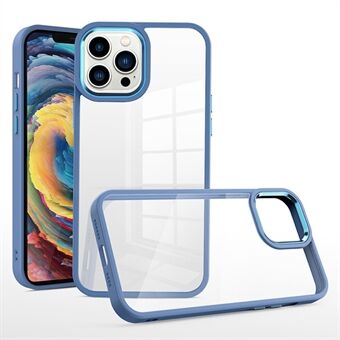 Voor iPhone 15 Pro Max TPU+Hard PC Metal Button Lens Frame Cover Telefoonhoesje Transparante Telefoonhoes