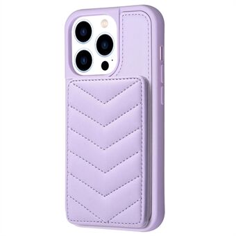 BF26 mobielhoesje voor iPhone 15 Pro Max, met standaard en kaarthouder, telefoonhoesje van TPU+PU leer.