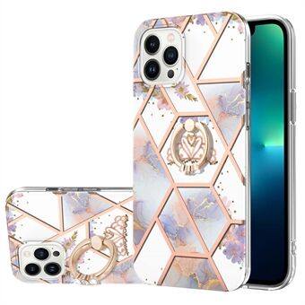 YB IMD Serie-6 voor iPhone 15 Pro Max Electroplating Kickstand Telefoonhoesje IMD IML TPU Telefoonhoesje