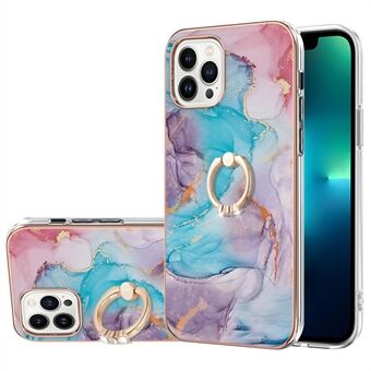 YB IMD Serie-6 voor iPhone 15 Pro Max Elektroplating Kickstand Telefoonhoes IMD IML TPU Hoesje