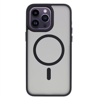 FULEXIN TPU+Acryl Telefoonhoesje voor iPhone 15 Pro Max Huid-Aanraking Matte Anti-Vingerafdruk Telefoonhoesje Compatibel met MagSafe