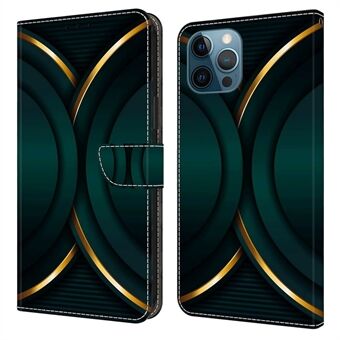 Voor iPhone 15 Pro Max 3D Patroon Gedrukt PU Leren Hoesje met Standaard Portemonnee omslag Telefoonhoesje