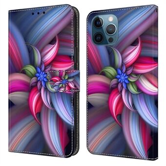 Voor de iPhone 15 Pro Max 3D patroon bedrukte PU lederen hoes met standaard portemonnee flip telefoonhoesje.