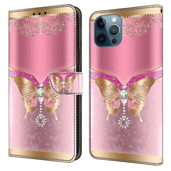 Voor iPhone 15 Pro Max 3D Patroon Bedrukte PU Leren Hoes met Stand Wallet Flip Telefoonhoesje