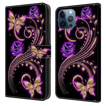 Voor iPhone 15 Pro Max 3D Patroon Bedrukte PU Leren Hoesje met Staander Portemonnee-ontwerp