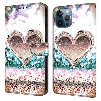 Voor de iPhone 15 Pro Max 3D-patroon bedrukte PU-leren hoes met standaard portemonnee en flip-hoes.