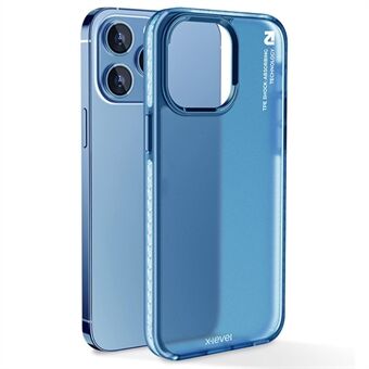 X-LEVEL Voor iPhone 15 Pro Max Mat Achterkant Hoesje Metalen Lens Frame TPU+PC Telefoonhoesje