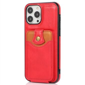 Verticale Flip Telefoonhoesje voor iPhone 15 Pro Max, met standaard, gemaakt van PU-leer+TPU Telefoonhoes