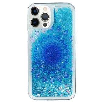 Voor iPhone 15 Pro Max Glitter Bling Powder Quicksand Case Patroon Afdrukken TPU Telefoonhoes