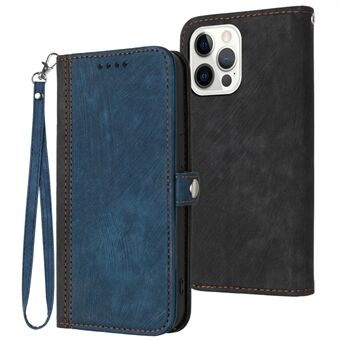 YX0020 Voor iPhone 15 Pro Max Anti-val PU lederen telefoonhoesje Flip Wallet Stand Cover met band.