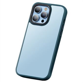 Matte PC+TPU Hoesje voor iPhone 15 Pro Max met Huid-Touch Slanke Telefoonhoes met Metalen Lens Frame.