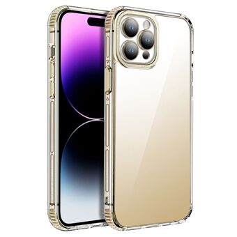 KSTDESIGN Acryl+TPU Transparante Telefoonhoes voor iPhone 15 Pro Max, Glas Lens Beschermer Telefoonhoesje.