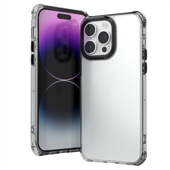 F9 voor iPhone 15 Pro Max achterkant hoesje glanzende hoge transparantie PC+TPU valbestendige telefoonhoes