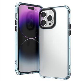 F9 voor iPhone 15 Pro Max achterkant hoesje glanzend, hoge transparantie PC+TPU, valbestendige telefoonhoes.