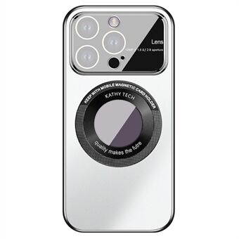 VOERO AG Nano Frosted Logo View PC Hoesje voor iPhone 15 Pro Max Glas Lens Film Telefoonhoesje compatibel met MagSafe