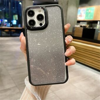 Voor iPhone 15 Pro Max Gradient Glitter Beschermhoes Hard Acryl Zachte TPU Anti-Kras Cover.