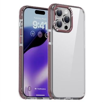 Beschermhoes voor iPhone 15 Pro Max Anti-Val Harde PC+TPU Telefoonhoes met Metalen Lensframe