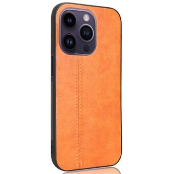 Voor iPhone 15 Pro Max Valbestendige telefoonhoes met stiklijn van PU-leer+PC+TPU-materiaal