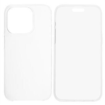 Voor de iPhone 15 Pro Max Clear Case TPU+Acrylic Telefoonhoesje met PET Schermbeschermer.