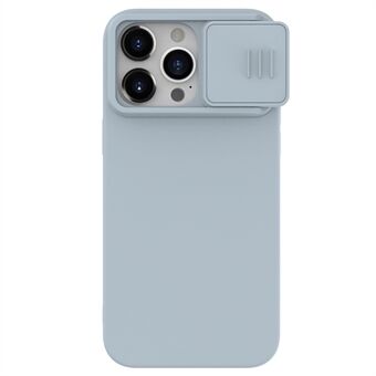 NILLKIN Voor iPhone 15 Pro Max Schuifcamera Beschermhoes Vloeibaar Silicone + PC Achterkant