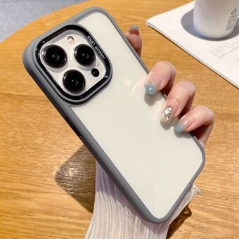 Voor iPhone 15 Pro Max hoesje TPU + PC telefoonhoesje met metalen lens frame, anti-val cover.