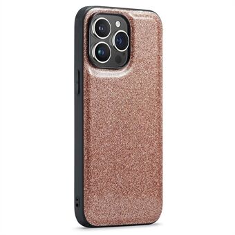 DG.MING Voor iPhone 15 Pro Max Hoesje Glitter PU leer+PC+TPU Anti-val Telefoonhoesje