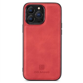 DG.MING voor iPhone 15 Pro Max hoesje Mobiele telefoon PC+TPU+PU lederen gecoate cover.