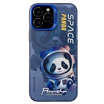 Voor iPhone 15 Pro Max PC+TPU telefoonhoesje met panda astronaut patroon print cover.