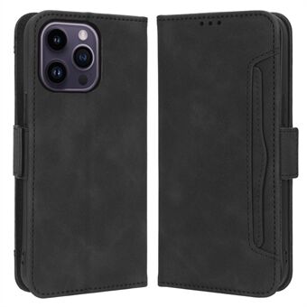 Voor iPhone 15 Pro Max hoesje van PU-leer portemonnee-ontwerp, schokbestendig en met standaard-functie.