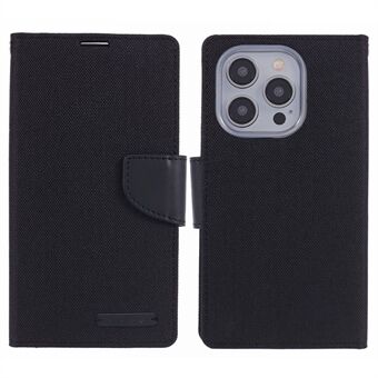 MERCURY GOOSPERY Voor iPhone 15 Pro Max Hoesje Canvas Structuur Telefoon Leren Hoes