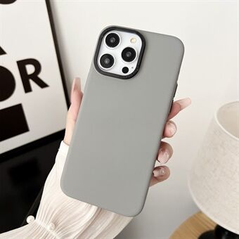 Voor de iPhone 15 Pro Max telefoonhoes Matte PC Metalen Lens Frame Schokbestendige Cover