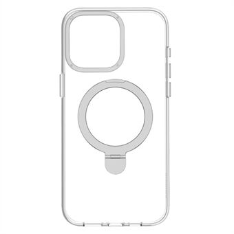 MOMAX Voor iPhone 15 Pro Max Transparante Telefoonhoes Compatibel met MagSafe Kickstand Achterkant