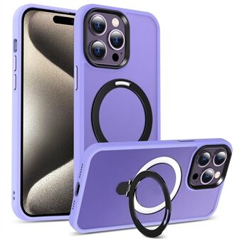 Voor iPhone 15 Pro Max Hoesje compatibel met MagSafe TPU+PC Telefoonhoesje met Ring Kickstand