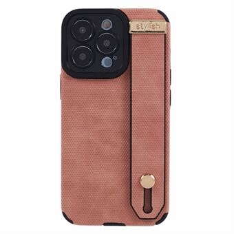 Morandi-stijl voor iPhone 15 Pro Max hoesje achterbeschermer TPU+PU leren telefoonhoesje