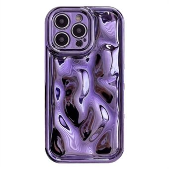 Voor iPhone 15 Pro Max hoesje, anti-kras elektroplated meteoriettextuur TPU telefoonhoesje.